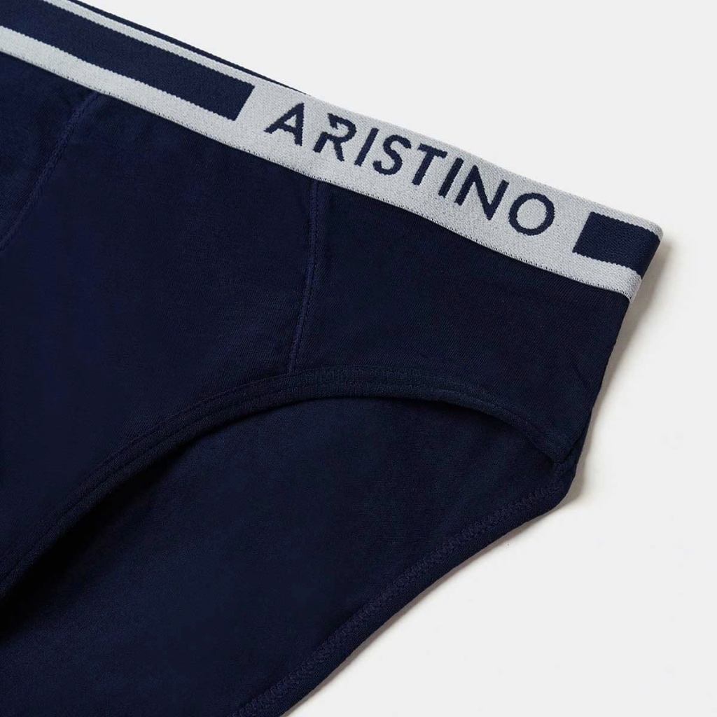 Ảnh Quần lót nam ARISTINO dáng briefs khỏe khắn, cạp chun dệt logo lệch nam tính, cotton kháng khuẩn - ABF1603 3