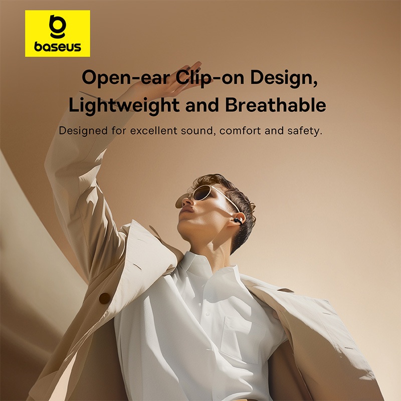 [Special For U]Tai nghe Baseus Bass 15 Clip Open-Ear OWS Bluetooth 5.4 ENC 30 giờ 4,6g