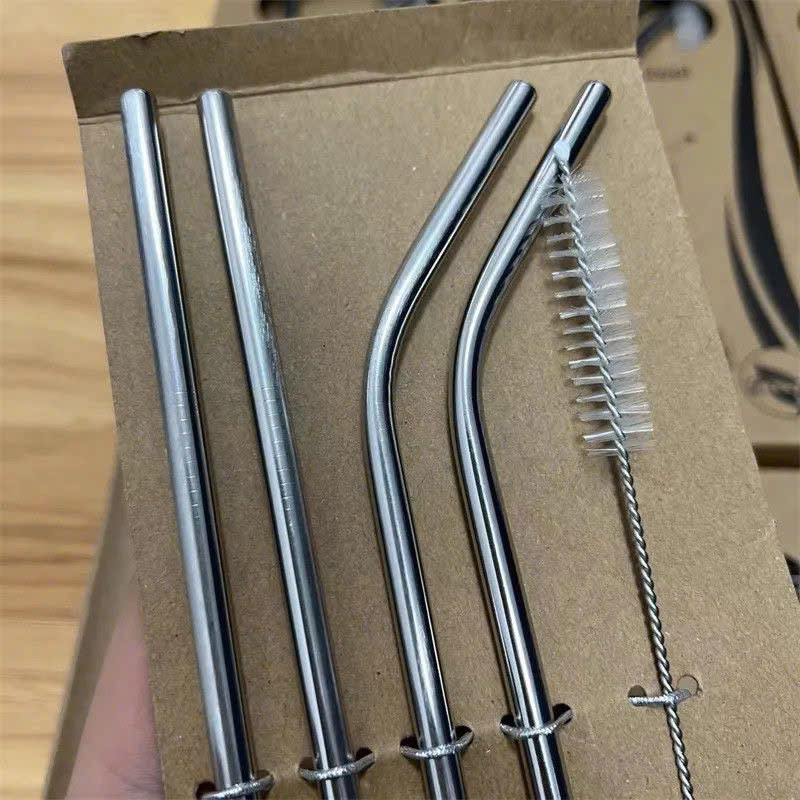Ống hút bằng thép không gỉ 304 gia dụng Ống hút đồ uống lạnh cấp thực phẩm Thân thiện với môi trường