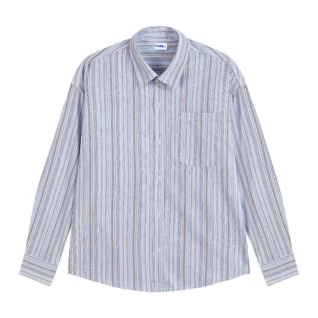 Áo Sơ Mi Nam Linen Cao Cấp Thời Trang Phối Sọc Vải Mềm Mịn Mát Halley A19