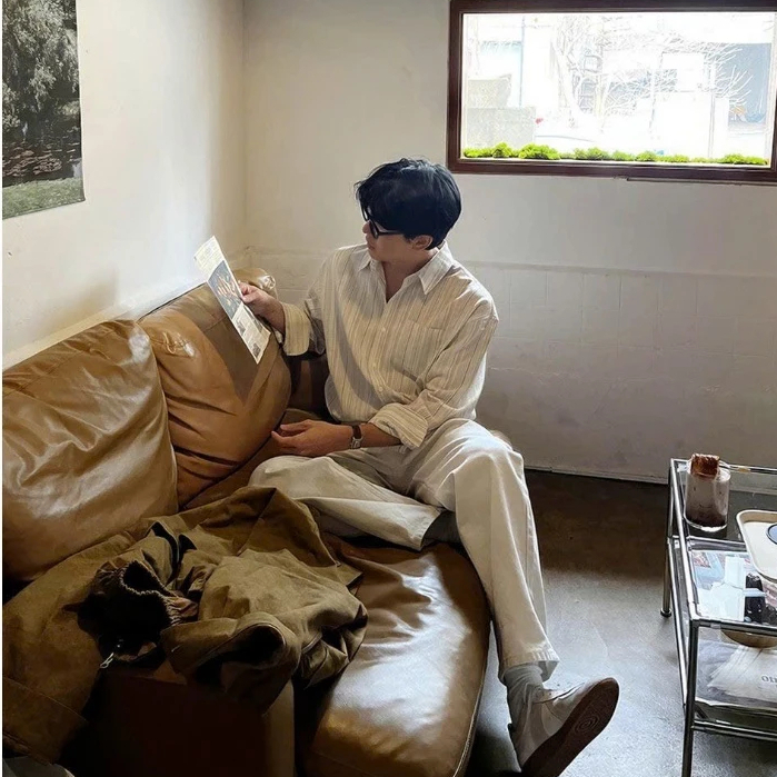 Áo Sơ Mi Nam Linen Cao Cấp Thời Trang Phối Sọc Vải Mềm Mịn Mát Halley A19