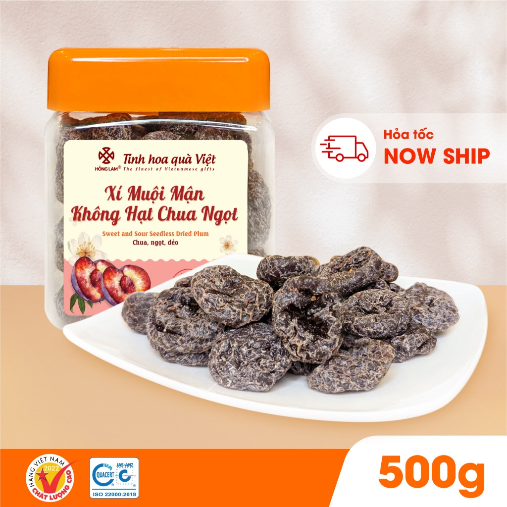 Ảnh Xí muội mận không hạt chua ngọt Hồng Lam dạng hộp. Có vị chua, ngọt, dẻo 2