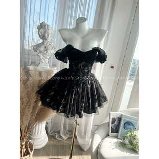 [HAN’S STORE] VÁY HOA BẸT VAI TAY LƯỚI FORM BỒNG BỀNH TIỂU THƯ TẶNG TAG HOA XINH XẮN (ẢNH THẬT)