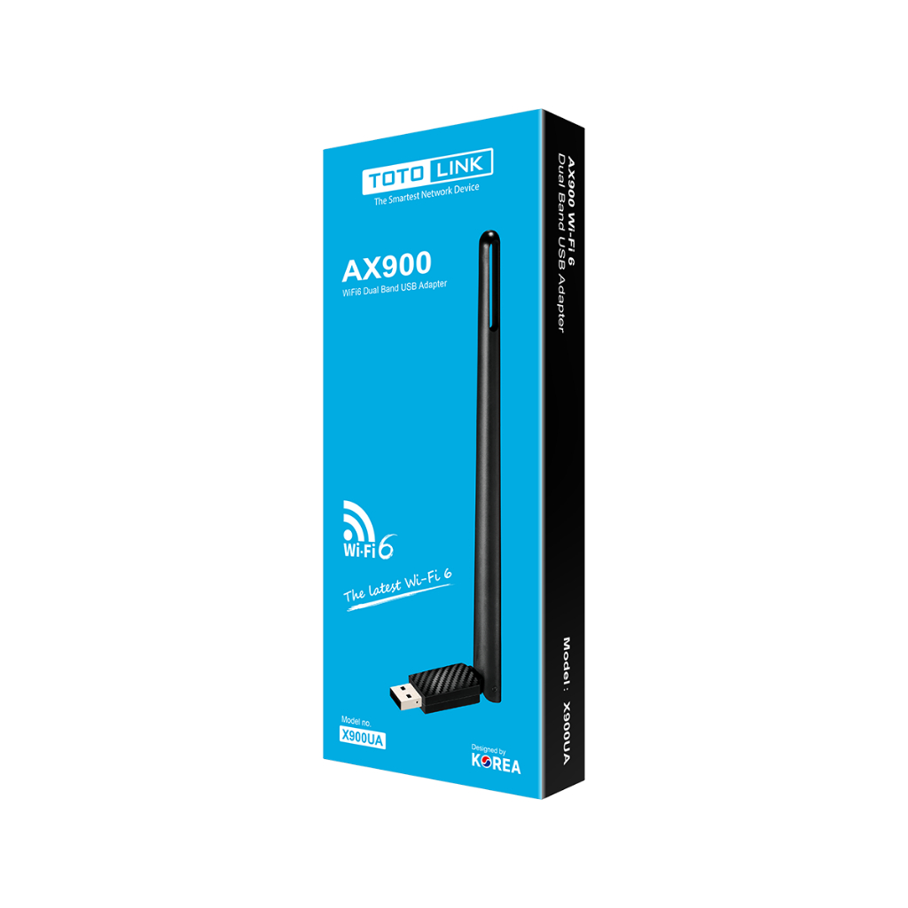 [Hoả Tốc] Bộ thu USB Wi-Fi TOTOLINK X900UA - USB chuẩn Wi-Fi 6 AX900 Mbps