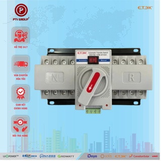 Bộ Chuyển Nguồn Tự Động ATS  ETEK 125 1 Pha  3 Pha | PTV GROUP | Bảo Hành 6 Tháng