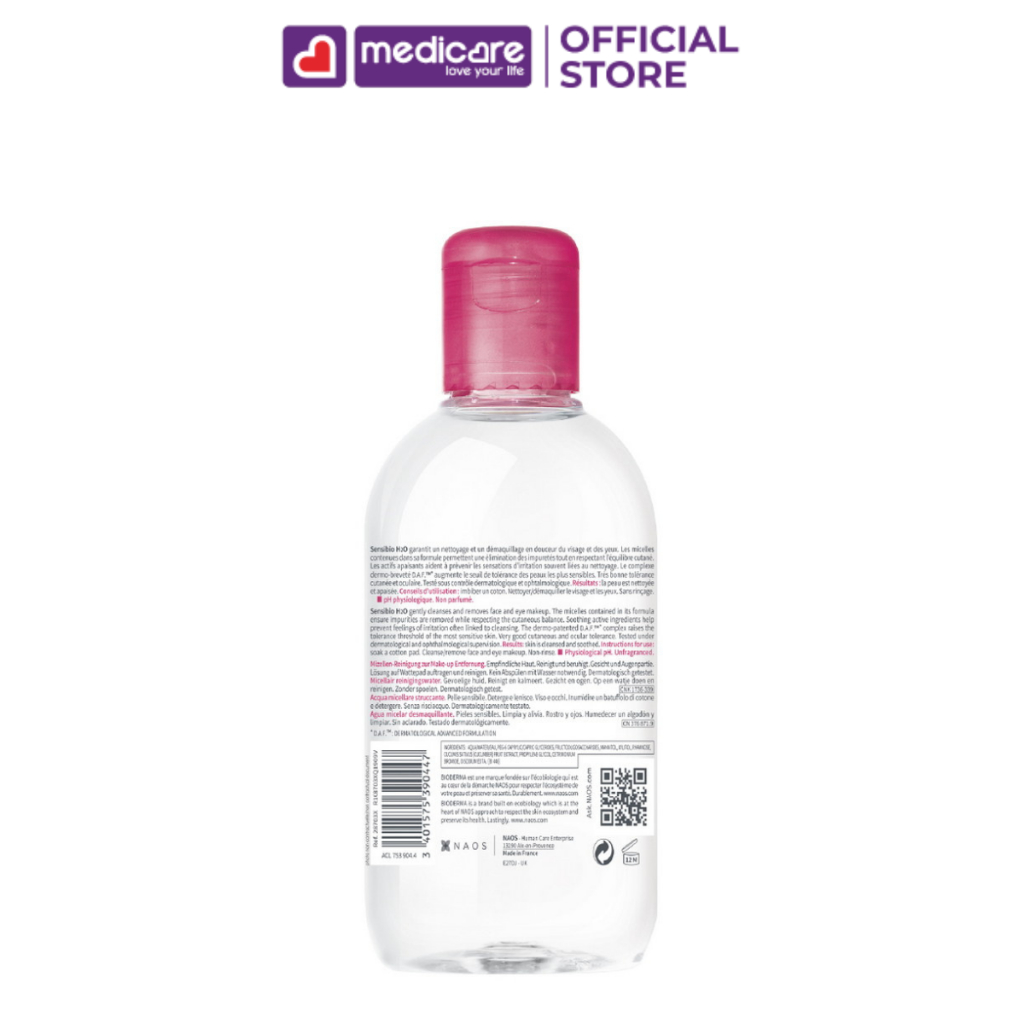 Nước tẩy trang Bioderma sensibio 250ml