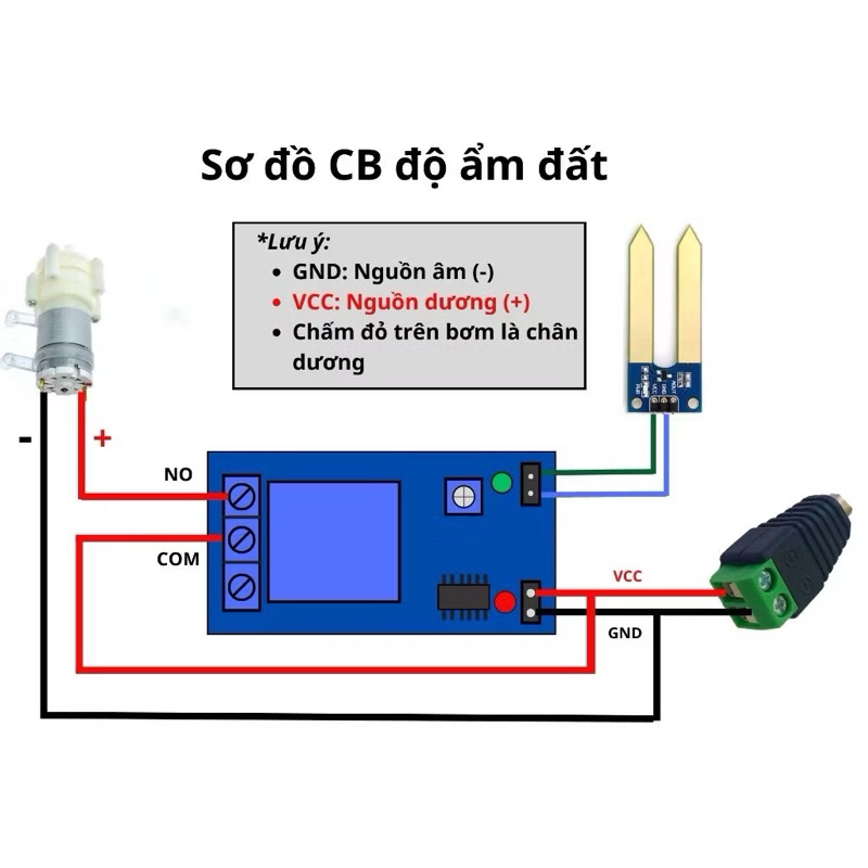 Bộ Thực Hành Đầy Đủ Mạch Cảm Biến Độ Ẩm Dành Cho Học Sinh - Sinh Viên ( Môn Công Nghệ Lớp 8 CTST)