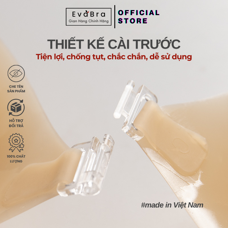 Miếng Dán Ngực Siêu Mỏng Tàn Hình Có Lỗ Thoáng Khí Sử Dụng Được Nhiều Lần Cao Cấp Evabra - 4951 Lỗ