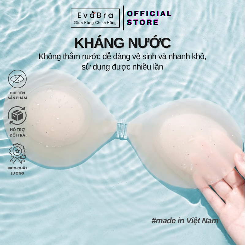 Miếng Dán Ngực Siêu Mỏng Tàn Hình Có Lỗ Thoáng Khí Sử Dụng Được Nhiều Lần Cao Cấp Evabra - 4951 Lỗ