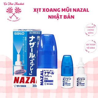 Xịt xoang mũi ngạt mũi Nazal Sato 30ml nội địa Nhật Bản - CÔ THƯ MARKET