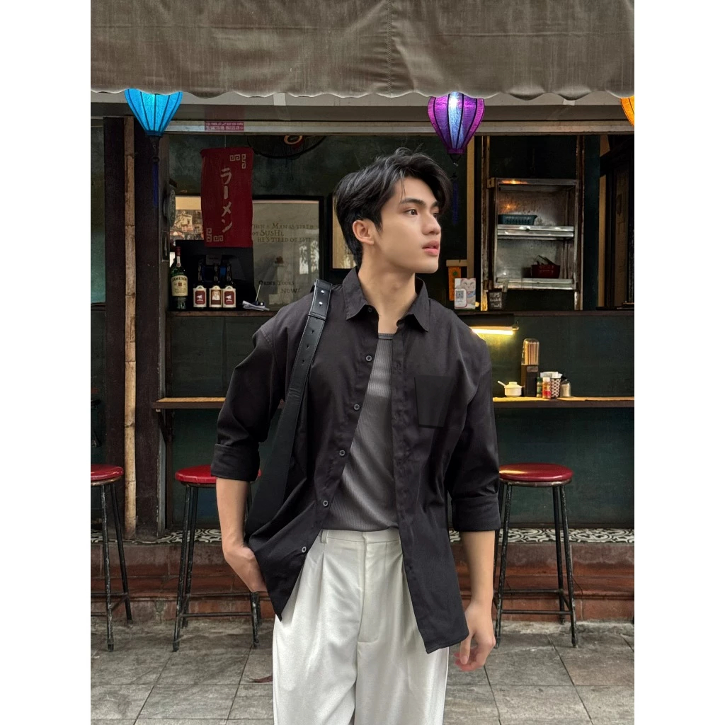 Áo Sơ Mi Dài Tay Nam Nữ Halley Chất Kaki Cotton Mềm Form Unisex Phong Cách Hàn Quốc A24