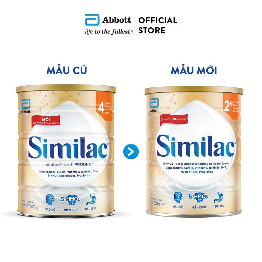 Ảnh Thực phẩm bổ sung cho trẻ từ 2 tuổi trở lên Similac 2+ 850g (Gangliosides) 3