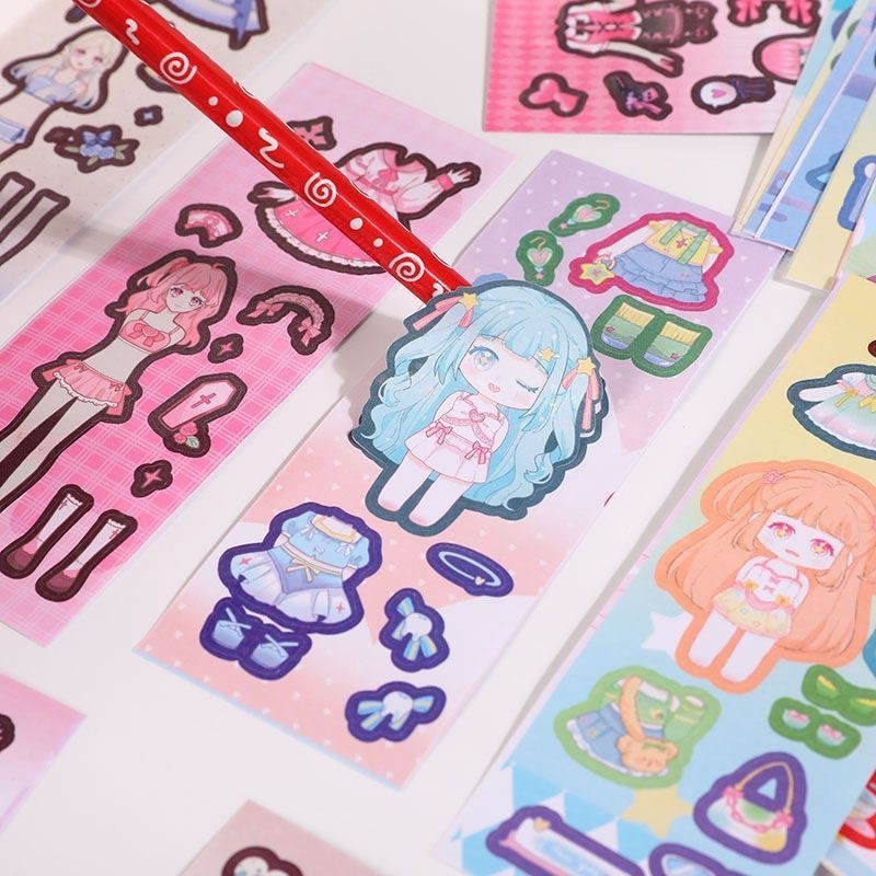 Sticker phối đồ bé gái, sticker công chúa thay đồ | Shopee Việt Nam