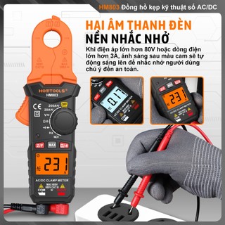 HOMTOOLS HM803 Đồng hồ đo kẹp kỹ thuật số True RMS NCV 600V Điện áp 200A DC / AC Đồng hồ đo kẹp hiện tại