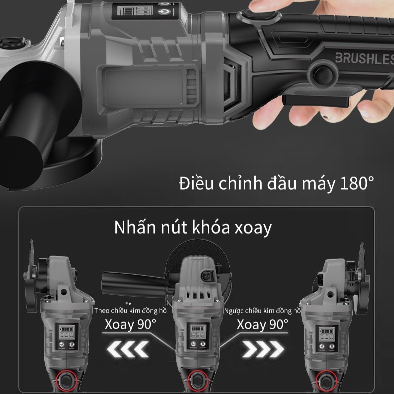 Máy mài pin TANKMECH 21V Dây Đồng 100% Không Chổi Than - máy cắt Pin - Máy Mài Pin khuyến mãi