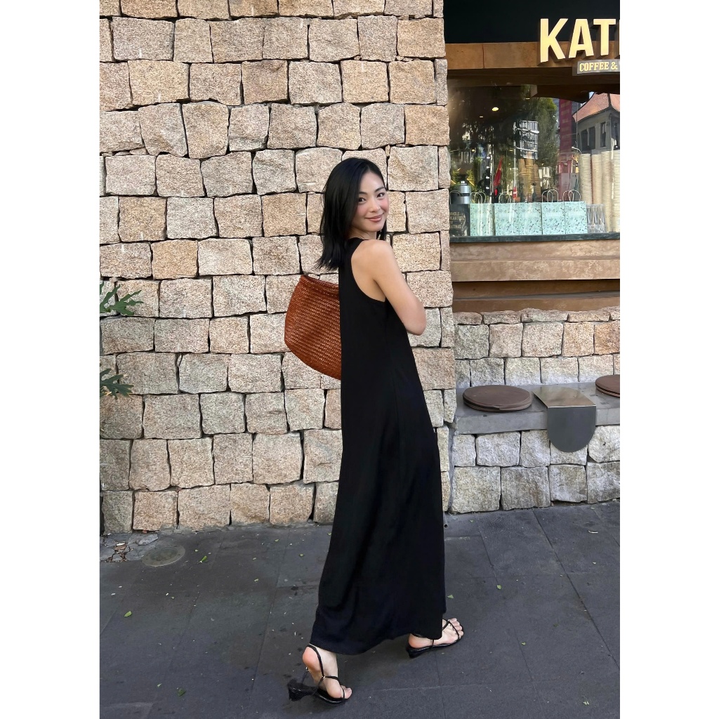 Ảnh Váy midi không tay MONO TALK dáng fit body, chất thun len ribbed co giãn MFOT25Y-O10002FT 3