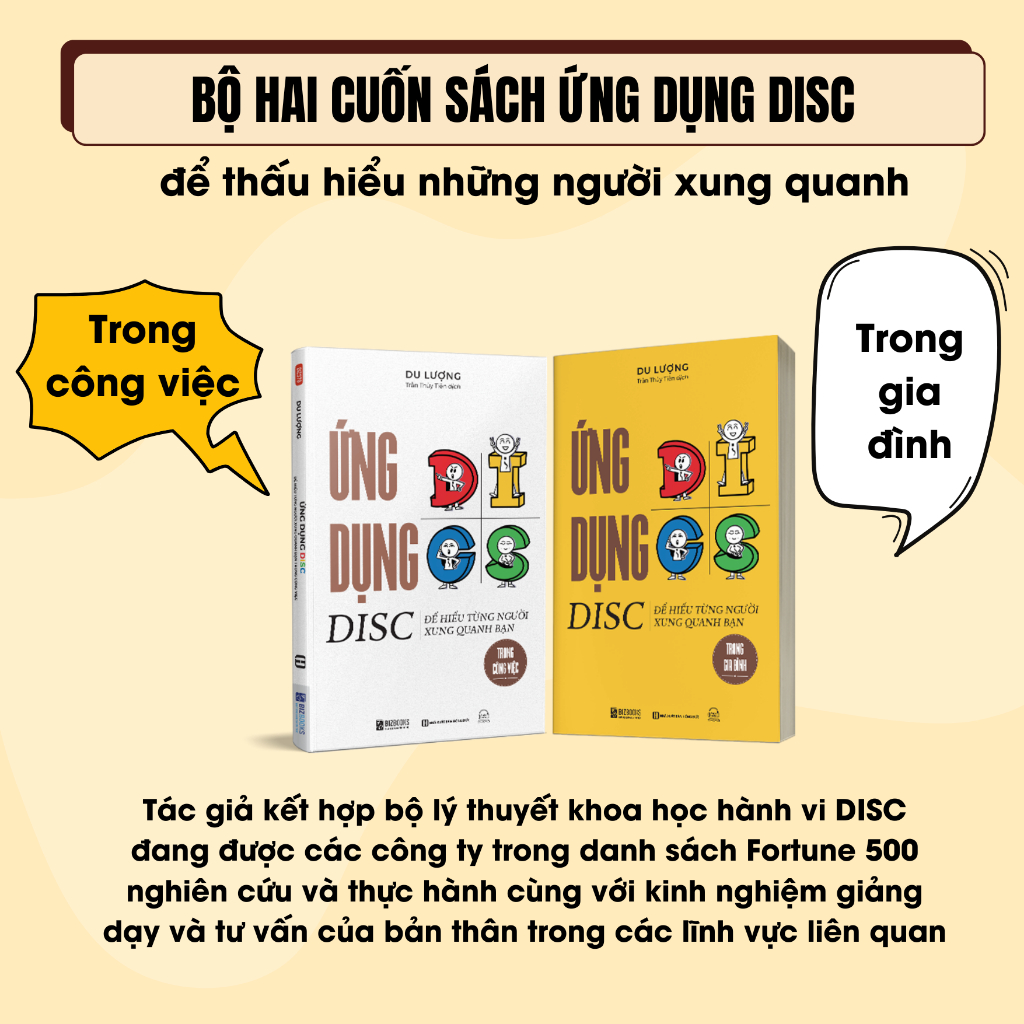 Combo Sách Nhìn Người Chuẩn Xác: Ứng dụng DISC Để Hiểu Những Người Xung Quanh Trong Công Việc + Trong Gia Đình - Bizbook