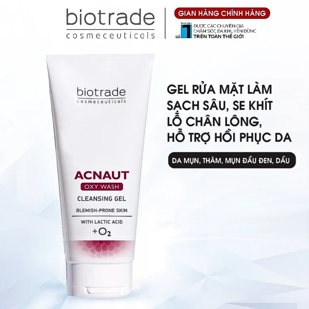 Ảnh Sữa Rửa Mặt Dạng Gel Biotrade Acnaut Oxy Wash - Kiểm Soát Nhờn, Hỗ Trợ Giảm Mụn, Dịu Nhẹ Cho Da 4