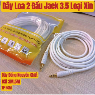 Dây Cáp Loa 2 Đầu Jack 3.5 Lõi Đồng Nguyên Chất Truyền Tải Âm Thanh Chất Lượng Cao