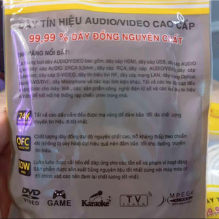 Dây Cáp Loa 2 Đầu Jack 3.5 Lõi Đồng Nguyên Chất Truyền Tải Âm Thanh Chất Lượng Cao