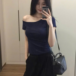 Áo Thun Trễ Vai Cộc Tay Form Ôm, Áo Hở Vai Ngắn Tay Mùa Hè Cho Nữ