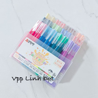 12 bút gel mực màu, bút gel nét 0.5mm 12 màu mực, combo 12 chiếc đủ màu bút gel 1006