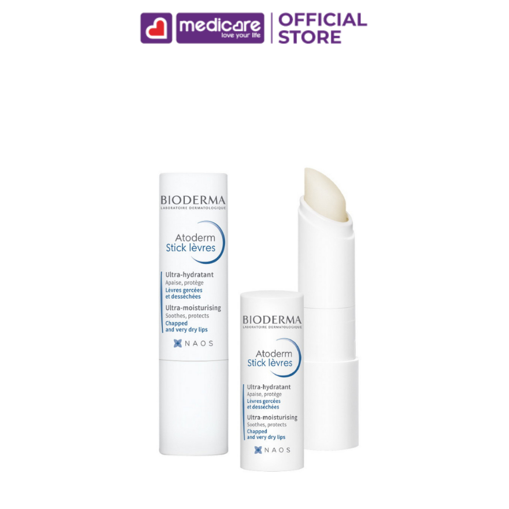 Son dưỡng môi Bioderma atoderm stick dưỡng ẩm phục hồi 4g