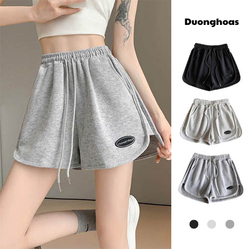 Quần Short Nữ Thêu Logo Mẫu Mới Chất Vải Da Cá Đẹp Mềm Mịn Phong Cách Hàn Quốc Trẻ Trung Năng Động m03