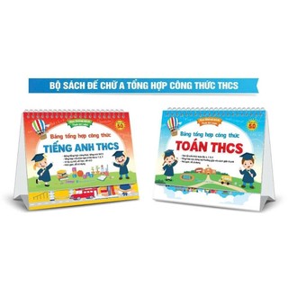[Chuẩn NXB] Sách - Bộ lịch bảng tổng hợp công thức toán THCS và Tiếng Anh THCS (Phiên bản 5.0) 2024