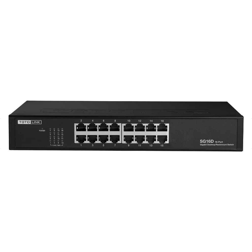 [Hoả Tốc] Bộ chia mạng Switch 16 cổng Gigabit TOTOLINK SG16D cho PC Laptop dễ sử dụng