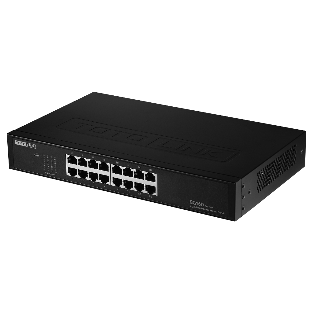 [Hoả Tốc] Bộ chia mạng Switch 16 cổng Gigabit TOTOLINK SG16D cho PC Laptop dễ sử dụng