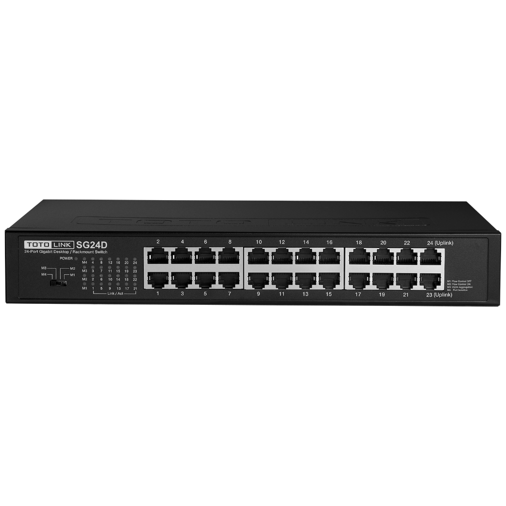 [Hoả Tốc] Bộ chia mạng Switch 24 cổng Gigabit TOTOLINK SG24D cho PC Laptop dễ sử dụng