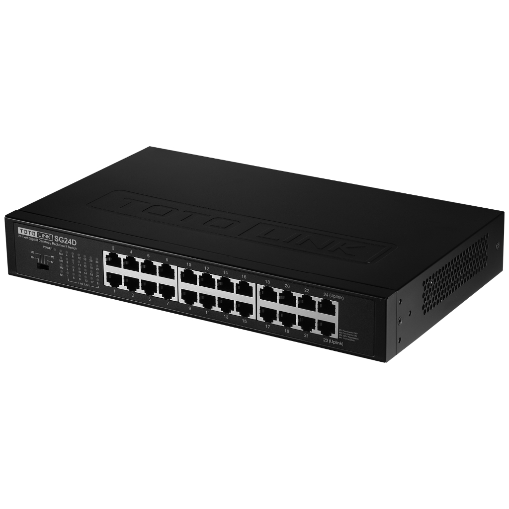 [Hoả Tốc] Bộ chia mạng Switch 24 cổng Gigabit TOTOLINK SG24D cho PC Laptop dễ sử dụng