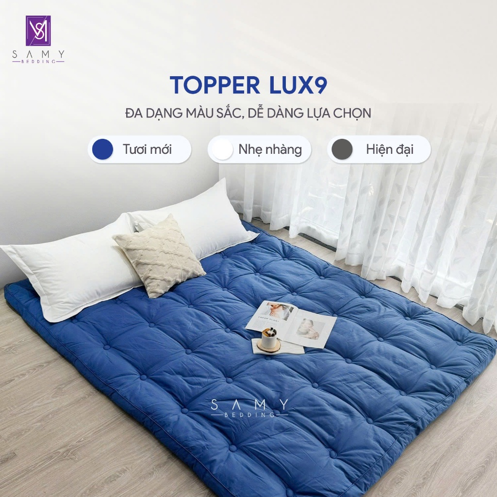Ảnh Topper Nệm Dày Đa Năng Luxury 9 SAMY BEDDING Cao Cấp Mềm Mại Mát Mịn 3