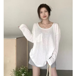 Áo phông giấy Forgirl áo thun tay dài basic chất giấy cao cấp nhẹ mờ dai T082