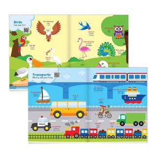 [Chuẩn NXB] Sách - Bé học Tiếng Anh qua hình ảnh - 1000+ từ vựng Tiếng Anh đầu tiên cho bé - Quét mã QR nghe đọc