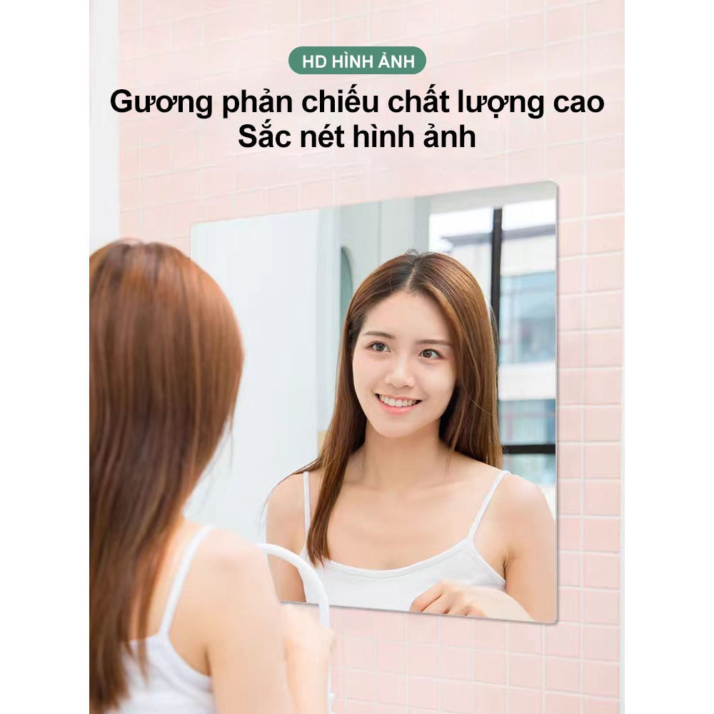 【Bồi thường 100% khi bị vỡ】OOKAS Gương Dán toàn thân chống vỡ soi Không cần khoan tường Phòng tắm tủ quần áo khâu