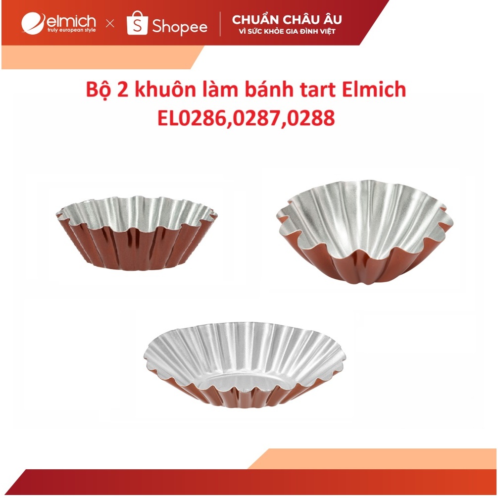Bộ 2 khuôn làm bánh tart Elmich EL028 các hình