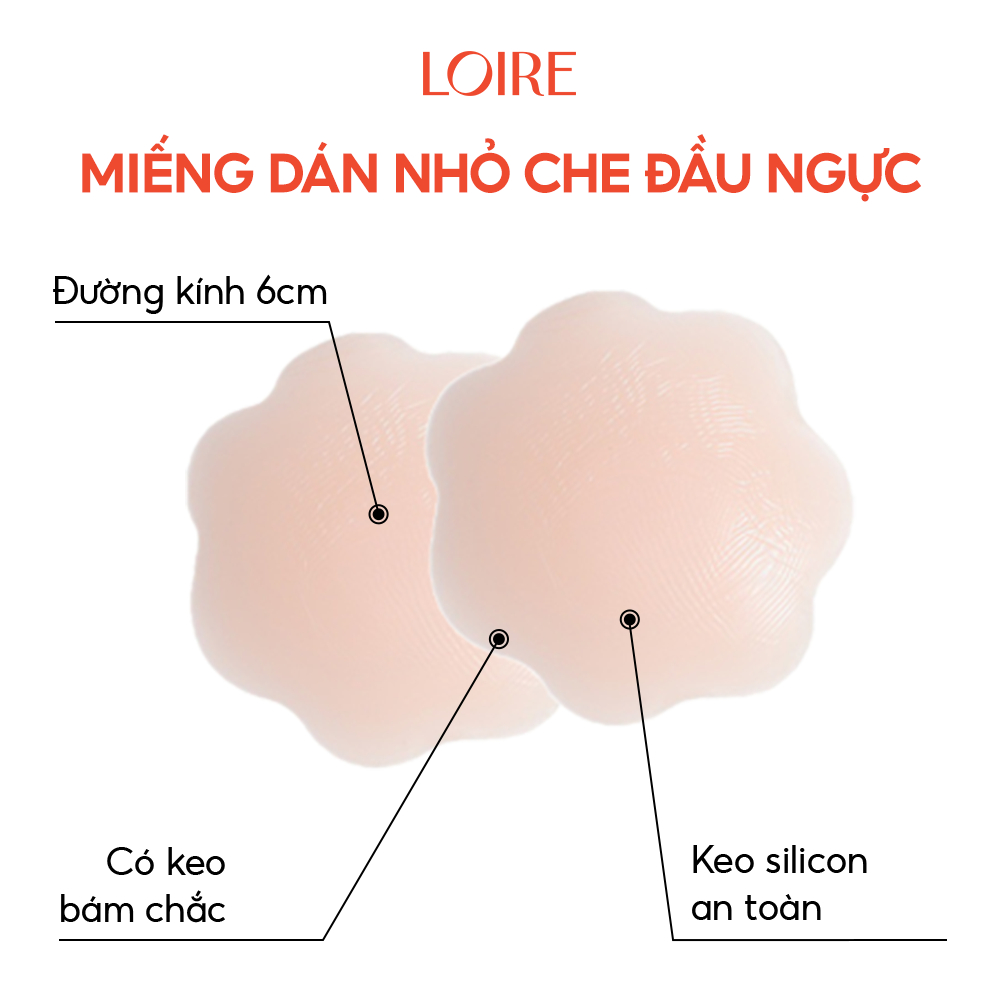 Miếng Dán Ngực Tiết Diện Nhỏ Che Đầu Ngực Loirechic MD05