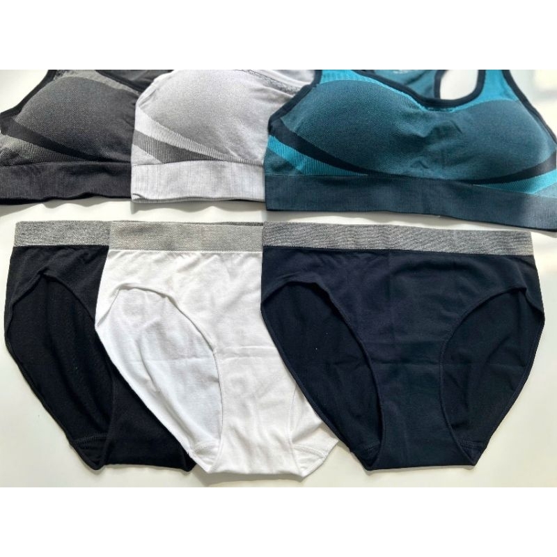 (BomoHouse) Set bra dệt và quần lót tập thể thao vừa full mông ComfyMode* bigsize - dư xịn