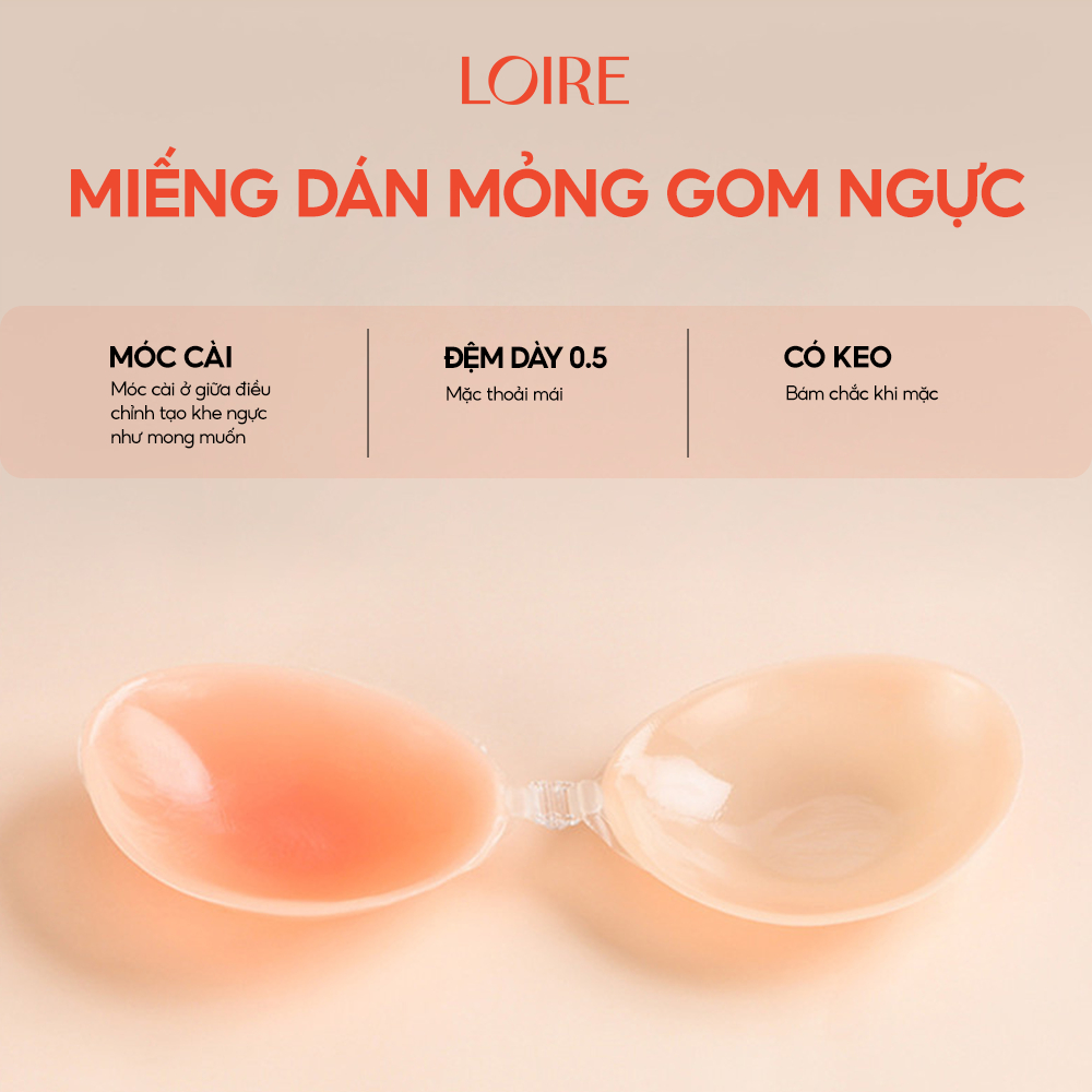 Miếng dán ngực mỏng gom ngực silicon Loirechic MD23
