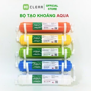 BỘ LÕI TẠO KHOÁNG AQUA 56789 bộ 5 quả lọc cung cấp chất khoáng, dùng cho tất cả các máy lọc nước Ro
