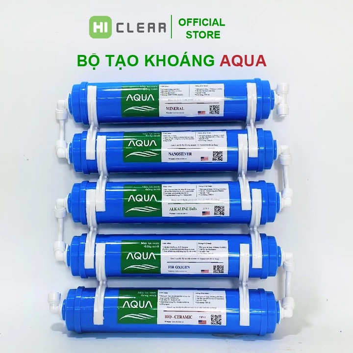BỘ LÕI TẠO KHOÁNG AQUA 56789 bộ 5 quả lọc cung cấp chất khoáng, dùng cho tất cả các máy lọc nước Ro – 4