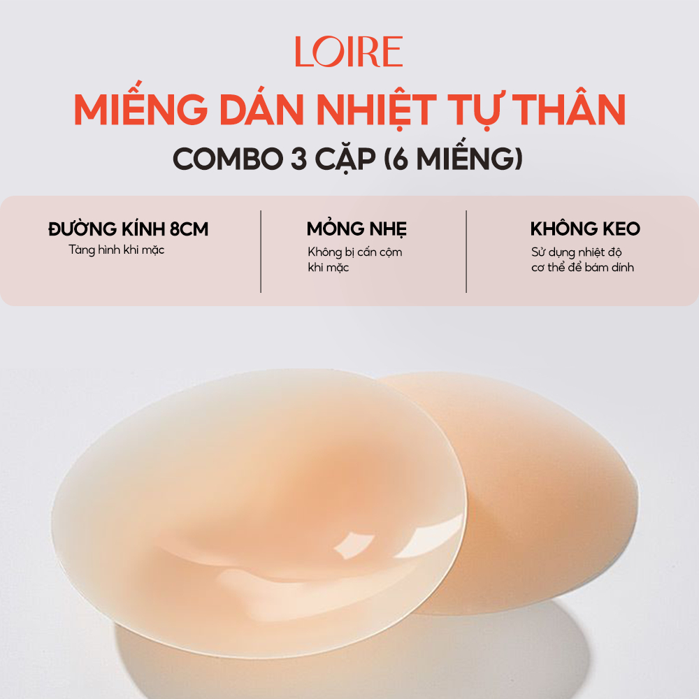 Combo 3 Miếng Dán Nhiệt Có Keo, Không Keo, Miếng Dán Nhiệt Tự Thân, Miếng Dán Chống Mồ Hôi Loirechic MD