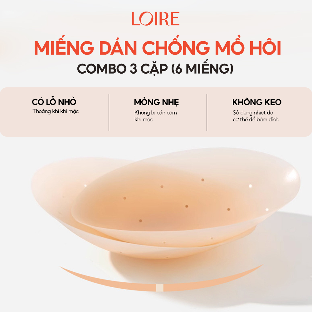 Combo 3 Miếng Dán Nhiệt Có Keo, Không Keo, Miếng Dán Nhiệt Tự Thân, Miếng Dán Chống Mồ Hôi Loirechic MD