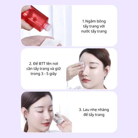 Bông tẩy trang 2 lớp cao cấp mềm mịn thiên thiện với da,Bông TẩyTrang 222 Miếng Cotton Pads Styley