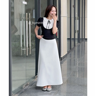 Chân váy chéo hàn cao cấp form A, đơn giản, hack dáng style Hàn Quốc | RIO SKIRT | ByMintt