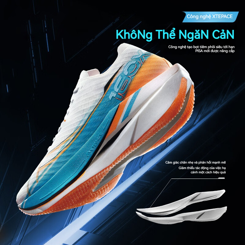 Ảnh XTEP 160X 6.0 Giày chạy bộ nữ chạy marathon giày chạy bộ chuyên nghiệp đế carbon 3