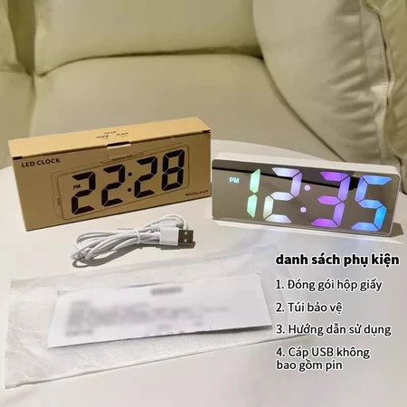 Đồng hồ LED góc nghiêng