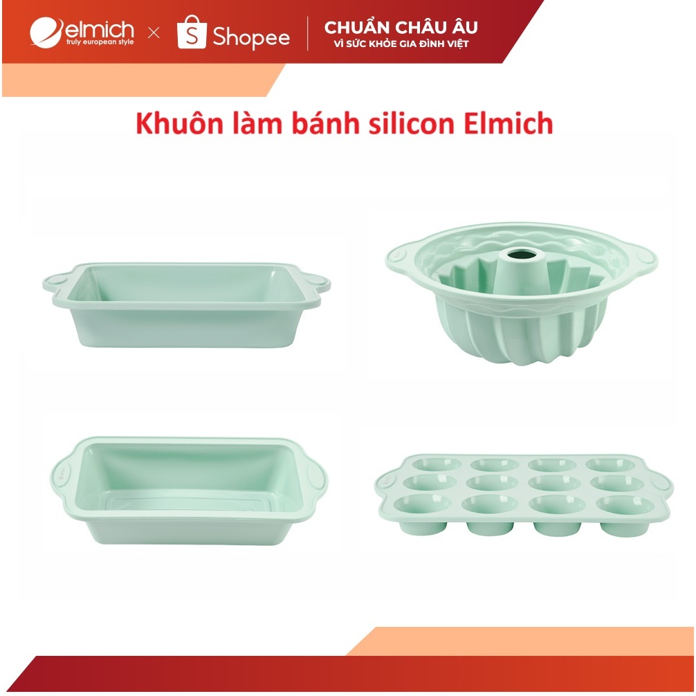 Khuôn làm bánh silicon Elmich các hình